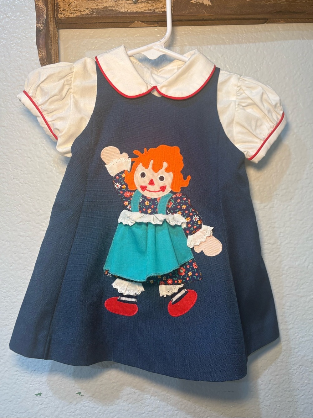 Vintage Chocolate Soup Raggedy Ann Jumper with Matching Under Shirt Size 6/12 M